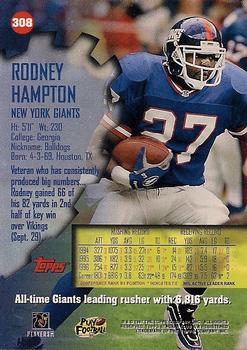 1997 Stadium Club #308 Rodney Hampton Back