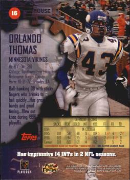 1997 Stadium Club #16 Orlando Thomas Back