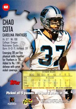 1997 Stadium Club #62 Chad Cota Back