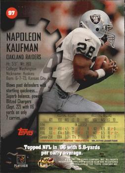 1997 Stadium Club #97 Napoleon Kaufman Back