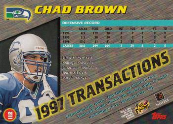 1997 Stadium Club #112 Chad Brown Back