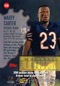1997 Stadium Club #113 Marty Carter Back