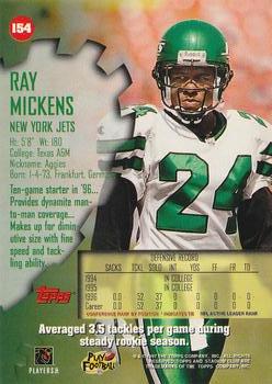 1997 Stadium Club #154 Ray Mickens Back