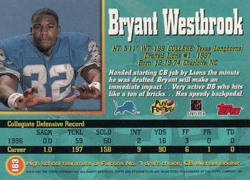 1997 Stadium Club #163 Bryant Westbrook Back