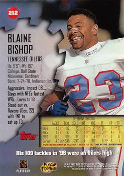 1997 Stadium Club #212 Blaine Bishop Back