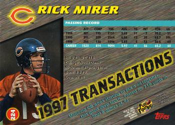 1997 Stadium Club #224 Rick Mirer Back