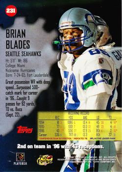1997 Stadium Club #231 Brian Blades Back