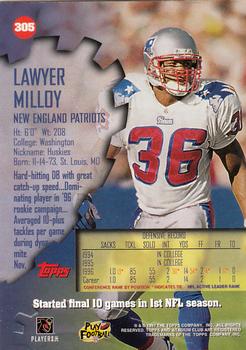 1997 Stadium Club #305 Lawyer Milloy Back
