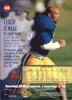 1997 Stadium Club #316 Leslie O'Neal Back