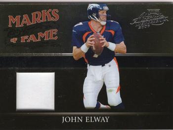 2006 Playoff Absolute Memorabilia - Marks of Fame Materials Prime #MF-6 John Elway Front