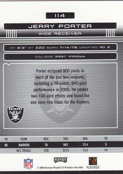 2006 Playoff Absolute Memorabilia - Retail #114 Jerry Porter Back