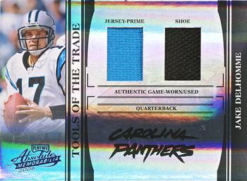 2006 Playoff Absolute Memorabilia - Tools of the Trade Material Double Black Spectrum #TOT-68 Jake Delhomme Front