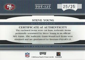 2006 Playoff Absolute Memorabilia - Tools of the Trade Material Double Black Spectrum #TOT-127 Steve Young Back
