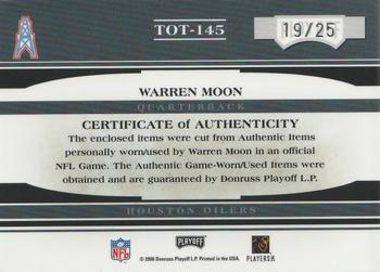 2006 Playoff Absolute Memorabilia - Tools of the Trade Material Double Black Spectrum #TOT-145 Warren Moon Back