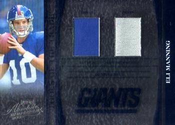 2006 Playoff Absolute Memorabilia - Tools of the Trade Material Double Blue #TOT-56 Eli Manning Front