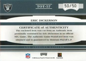 2006 Playoff Absolute Memorabilia - Tools of the Trade Material Red Oversize #TOT-57 Eric Dickerson Back