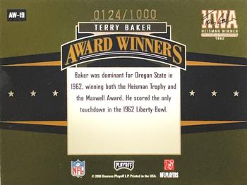 2006 Playoff Contenders - Award Winners #AW-19 Terry Baker Back