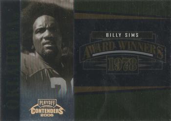 2006 Playoff Contenders - Award Winners #AW-34 Billy Sims Front