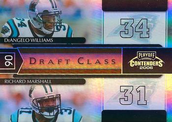 2006 Playoff Contenders - Draft Class Holofoil #DC-27 DeAngelo Williams / Richard Marshall Front