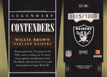 2006 Playoff Contenders - Legendary Contenders #LC-26 Willie Brown Back