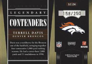 2006 Playoff Contenders - Legendary Contenders Gold #LC-24 Terrell Davis Back