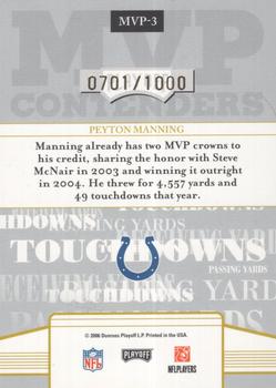 2006 Playoff Contenders - MVP Contenders #MVP-3 Peyton Manning Back