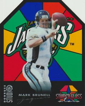 1997 Studio - Stained Glass Stars #5 Mark Brunell Front