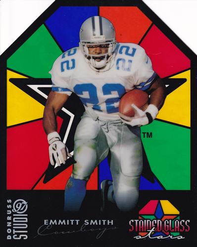 1997 Studio - Stained Glass Stars #22 Emmitt Smith Front