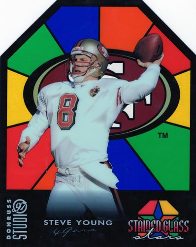 1997 Studio - Stained Glass Stars #24 Steve Young Front