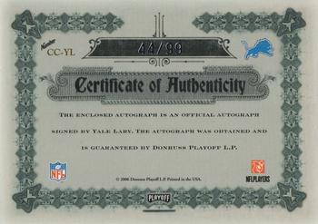 2006 Playoff National Treasures - Canton Classics Signature #CC-YL Yale Lary Back