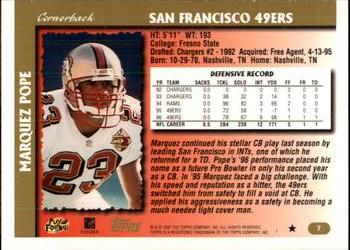 1997 Topps #7 Marquez Pope Back