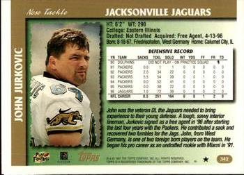 1997 Topps #342 John Jurkovic Back