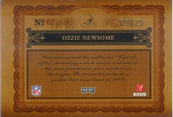 2006 Playoff National Treasures - Gold #67 Ozzie Newsome Back