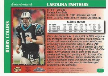 1997 Topps Chrome #27 Kerry Collins Back