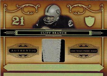 2006 Playoff National Treasures - Material Prime #44 Cliff Branch Front
