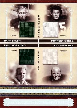 2006 Playoff National Treasures - Material Quads #MQ-SGHN Bart Starr / Forrest Gregg / Paul Hornung / Ray Nitschke Front