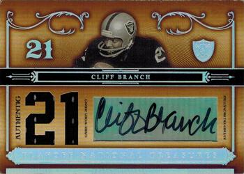 2006 Playoff National Treasures - Material Signature Jersey Numbers #44 Cliff Branch Front