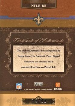 2006 Playoff National Treasures - Rookie Autographed Letters #NFLR-RB Reggie Bush Back