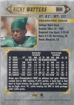1997 Topps Gallery #113 Ricky Watters Back