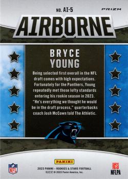 2023 Panini Rookies & Stars - Airborne Silver #AI-5 Bryce Young Back