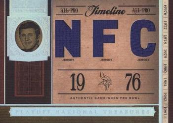2006 Playoff National Treasures - Timeline Material AFC/NFC #TL-FT Fran Tarkenton Front