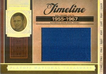 2006 Playoff National Treasures - Timeline Material Jumbo Jersey #TL-RB Raymond Berry Front
