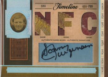2006 Playoff National Treasures - Timeline Material Signature AFC/NFC #TL-SJ Sonny Jurgensen Front