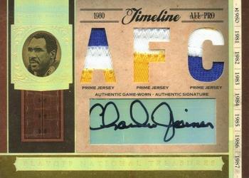 2006 Playoff National Treasures - Timeline Material Signature AFC/NFC Prime #TL-CJ Charlie Joiner Front
