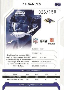 2006 Playoff NFL Playoffs - Signature Proofs Silver #107 P.J. Daniels Back