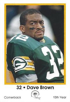 1989 Green Bay Packers Police - First Wisconsin Fond du Lac, Wisconsin Power & Light, Fond du Lac Police Department #5 Dave Brown Front