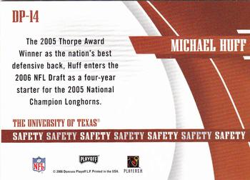 2006 Playoff Prestige - Draft Picks #DP-14 Michael Huff Back