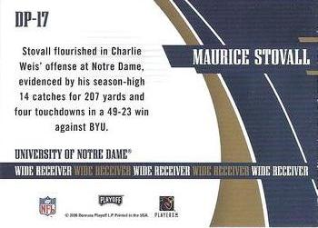 2006 Playoff Prestige - Draft Picks #DP-17 Maurice Stovall Back