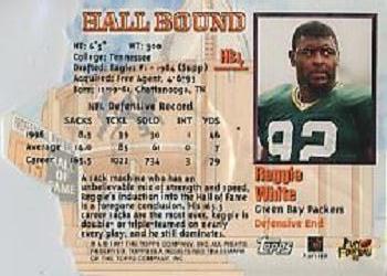 1997 Topps - Hall Bound #HB4 Reggie White Back