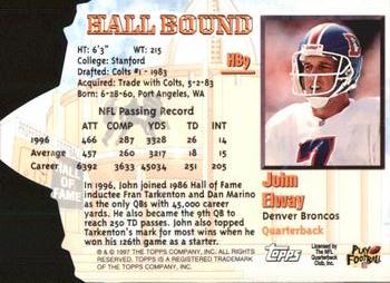 1997 Topps - Hall Bound #HB9 John Elway Back